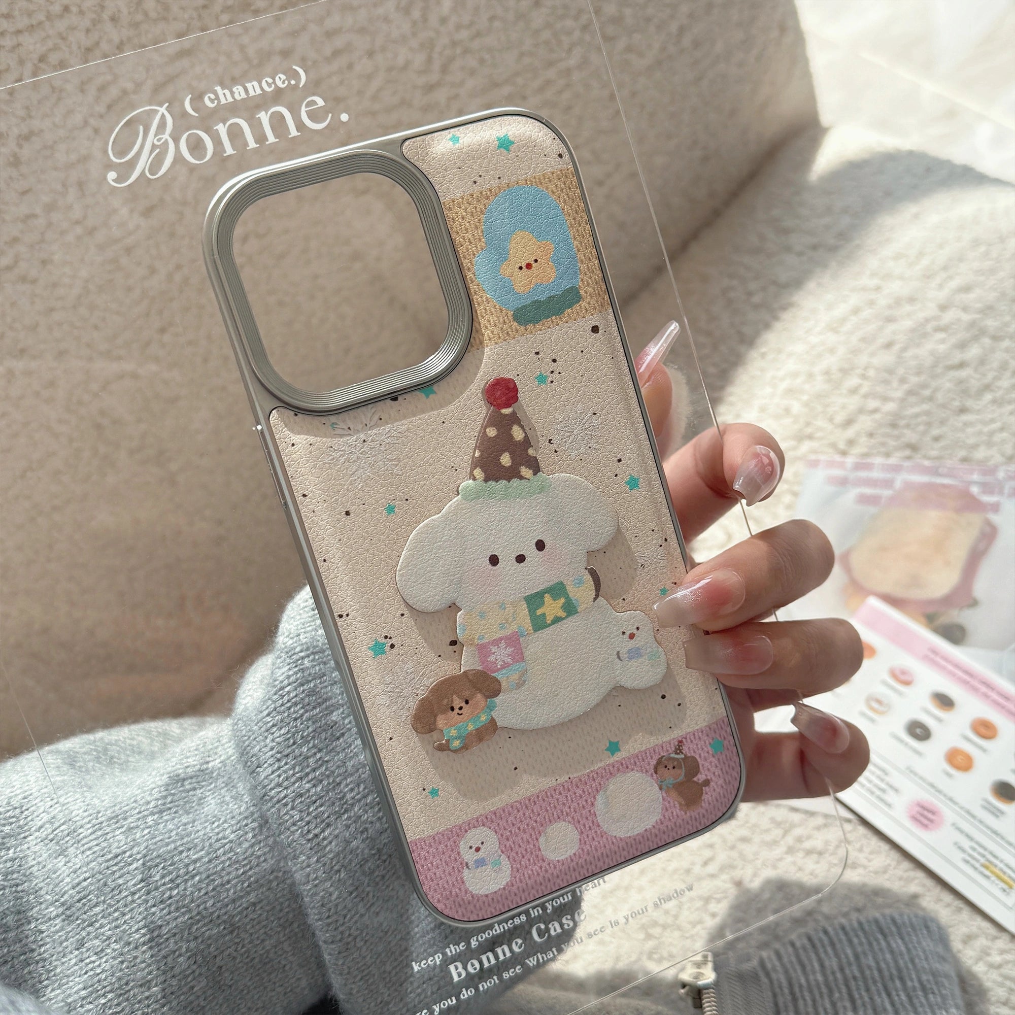 Pink Apricot Snowdog - iPhone Case